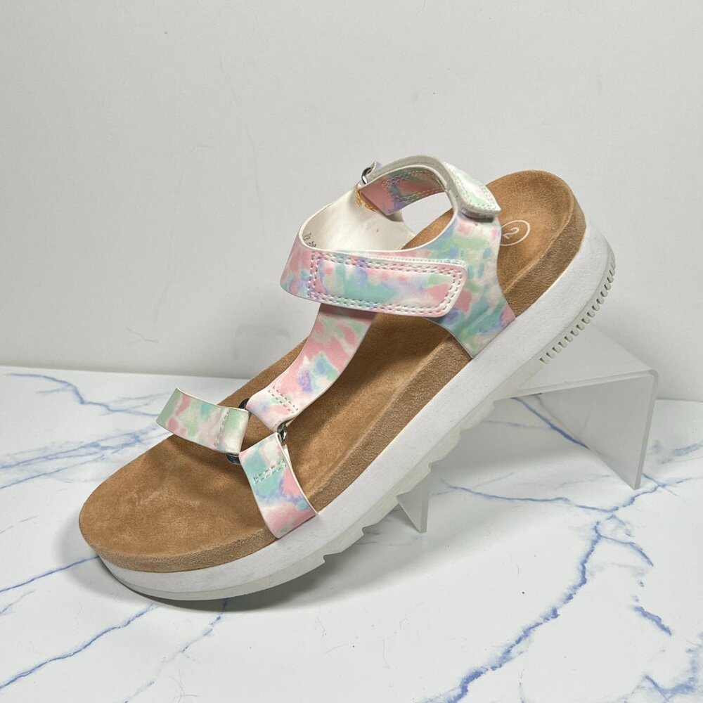 NEW Cat & Jack Wren Velcro Sandal for Girls Sizes 2, 3 Multicolor Summer Shoes